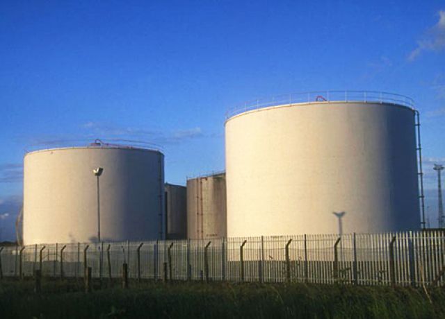 crude oil storage tanks