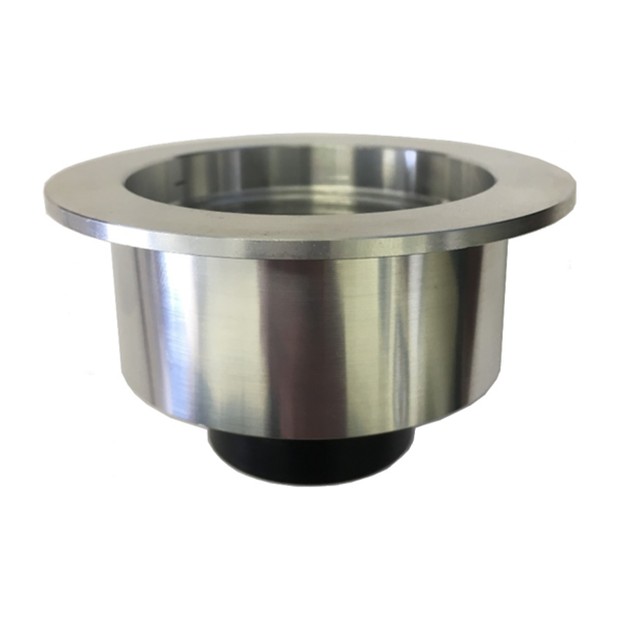 Roth adapter for the Smart Oil Gauge Duo: a flanged aluminum collar with a black seal inside
