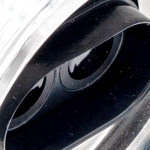 Close-up of the Duo's two ultrasonic sensors side by side