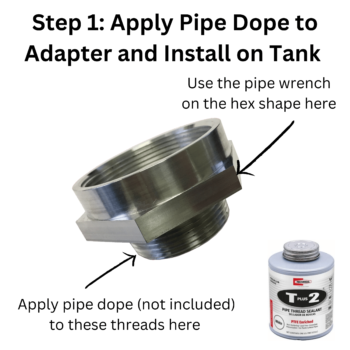 DUO - Special Adapter for Tanks with 1.5″ NPT Fittings - Image 2